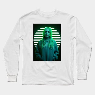 Billie Eilish Neon Light graphic Long Sleeve T-Shirt